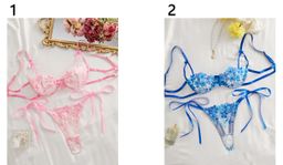 L - Flower Embroidery Underwear Set