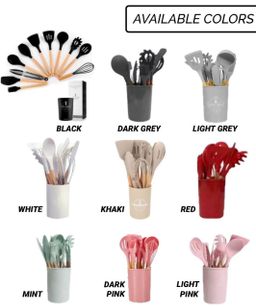 12 Piece Silicone Kitchen Utensil Set