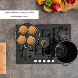 Convenient & Efficient 4 Round Hole Frying Pan