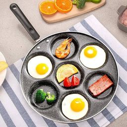 Convenient & Efficient 7 Round Hole Frying Pan