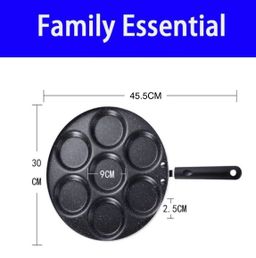 Convenient & Efficient 7 Round Hole Frying Pan