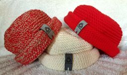 Red Crochet beanie by Phaks