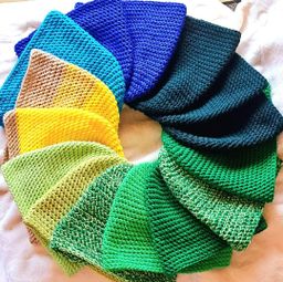 Blue crochet docker beanie By Phaks