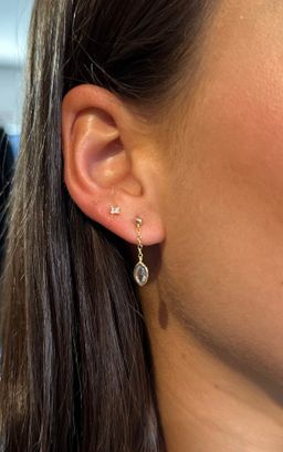 Golden blue water drop