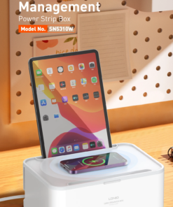 LDNIO SN5310W| 15W Wireless 2500w eu surge protector power strip smart home extension socket power strip storage box