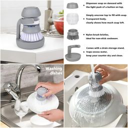 Liquid Detergent Brush With Stand