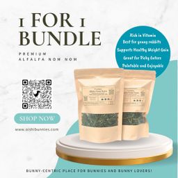1 For 1 Special Bundle -  Premium Alfalfa NomNom (35g + 35g)