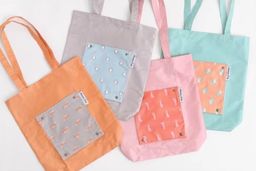 Eco Nylon Tote Bag w Front Pocket
