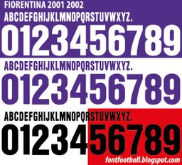 Font Vector Fiorentina 2001 2002 kit