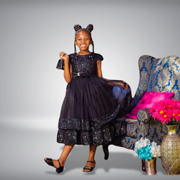 Girls party wear knee length frock