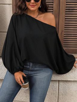 Plus Size Ladies Cold Shoulder Blouses 