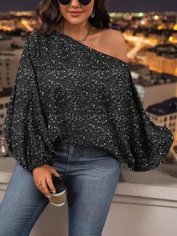 Plus Size Ladies Cold Shoulder Blouses 