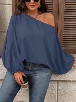 Plus Size Ladies Cold Shoulder Blouses 