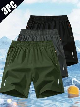 Three-Pack Men's Loose Thin Quick-Drying Shorts 