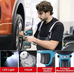 Cordless Hammer-Drill Impact Wrench 2Pcs Power Pack