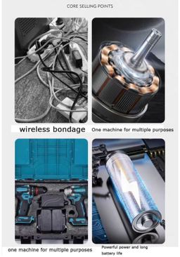 Cordless Hammer-Drill Impact Wrench 2Pcs Power Pack