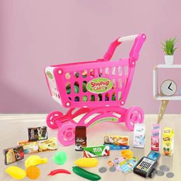 Kiddies Shopping Cart with Accessories Play Set