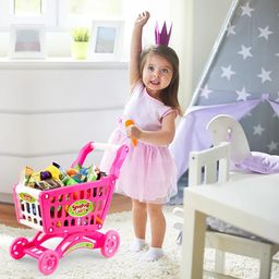 Kiddies Shopping Cart with Accessories Play Set