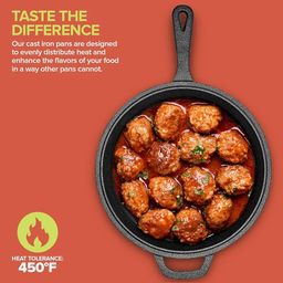 2 Piece Cast Iron Pan Set 3 in 1