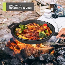 2 Piece Cast Iron Pan Set 3 in 1