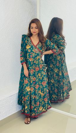 Green Angrakha Anarkali 