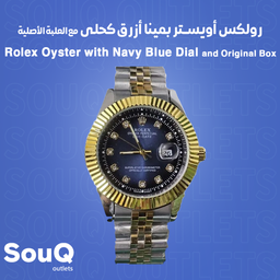 Rolex Oyster with Navy Blue Dial and Original Box