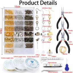 Jewelry Findings Kit Earring Making Tool Kit 