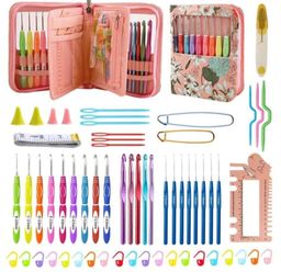 Crochet Hooks Set Ergonomic Knitting Needle Weave Yarn Kits  