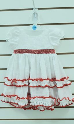 DARLINGS RED AND WHITE PARANG DRESS