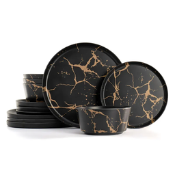 Piring Porselen Mewah Marble - Aneka Piring Hidangan Mewah Bahan Porselen Premium 1 Set