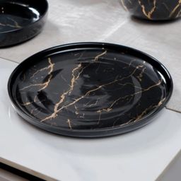 Piring Porselen Mewah Marble - Aneka Piring Hidangan Mewah Bahan Porselen Premium 1 Set
