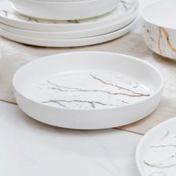Piring Porselen Mewah Marble - Aneka Piring Hidangan Mewah Bahan Porselen Premium 1 Set