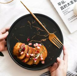 Piring Porselen Mewah Marble - Aneka Piring Hidangan Mewah Bahan Porselen Premium 1 Set