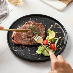 Piring Porselen Mewah Marble - Aneka Piring Hidangan Mewah Bahan Porselen Premium 1 Set