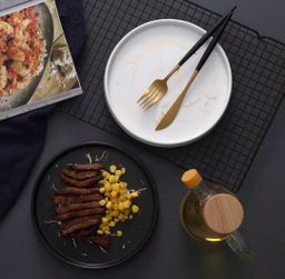 Piring Porselen Mewah Marble - Aneka Piring Hidangan Mewah Bahan Porselen Premium 1 Set