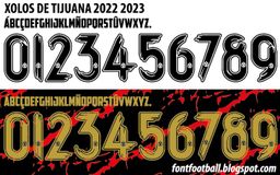 Font Vector Xolos De Tijuana 2022 2023 kit