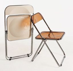 Chaise pliante rose Marta - Lot de 2