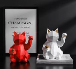 Patung Pajangan Kucing Hoki Maneki Neko Pembawa Keberuntungan Selamat Datang Modern Dekorasi Fengshui Meja Kantor Rumah Hadiah