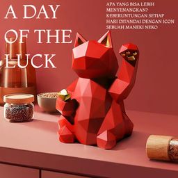 Patung Pajangan Kucing Hoki Maneki Neko Pembawa Keberuntungan Selamat Datang Modern Dekorasi Fengshui Meja Kantor Rumah Hadiah