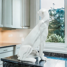 Pajangan Patung Shio Macan Jaguar Marble Premium Dekorasi Kantor Ruangan Rumah Kamar Tidur Fengshui Keberanian Dekorasi Pajangan Kreatif Modern