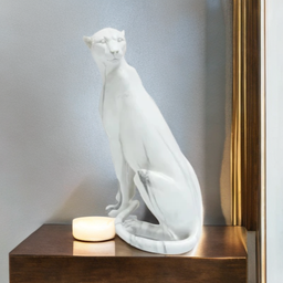 Pajangan Patung Shio Macan Jaguar Marble Premium Dekorasi Kantor Ruangan Rumah Kamar Tidur Fengshui Keberanian Dekorasi Pajangan Kreatif Modern