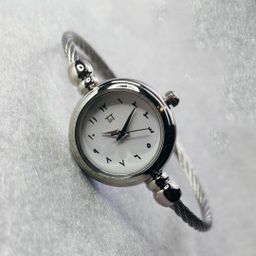 Silver with White Dial