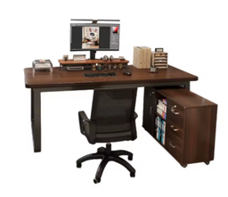 Siège du personnel de bureau Combinaison de bureau et de chaise à double personnel Table de bureau Bureau d'ordinateur moderne et simple avec documents32400