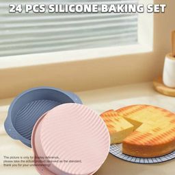 24 Piece Silicone Baking Mold Set