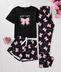 Ladies 3 Piece PJ Sets