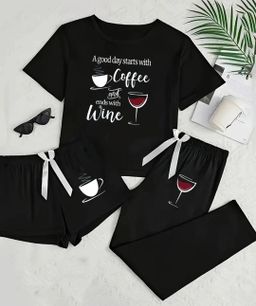 Ladies 3 Piece PJ Sets