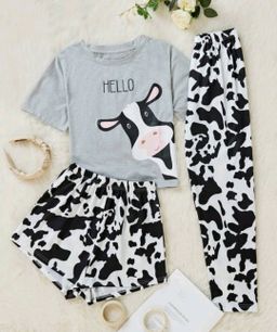Ladies 3 Piece PJ Sets