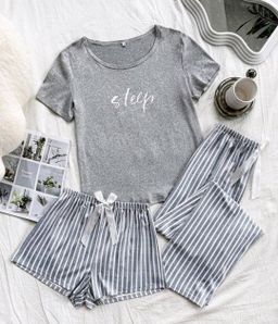 Ladies 3 Piece PJ Sets