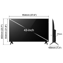 TCL FHD QLED GOOGLE TV 43Inch - 60074