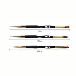 Double-Ended Nail Art Brush Set – 3 pcs